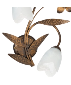 APPLIQUE 2 LUCI ONLI "SONIA" BRONZO E14
